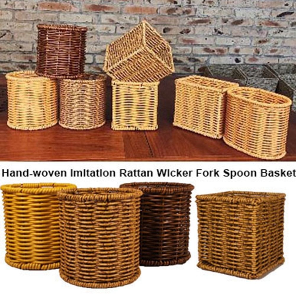 Jual Hardness Rattan Wicker Woven Serving Baskets Handwoven Household ...