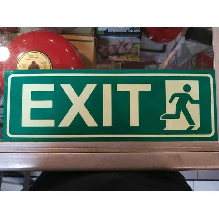 Jual Stiker Exit Rambu Exit 30X10 Glow In The Dark | Shopee Indonesia