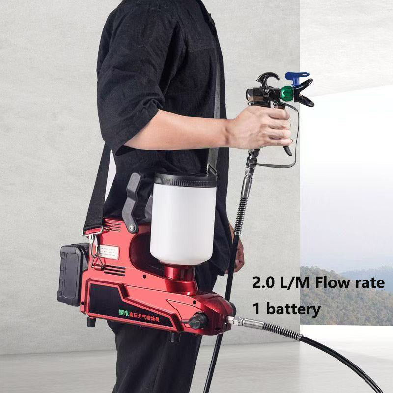 Jual 500W 2L Airless Paint Sprayer Machine with 1pcs Lithium Battery ...