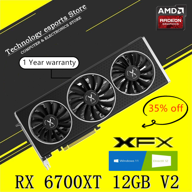 Jual XFX Original AMD Radeon RX6700XT 12G 7nm 192bit Double fan ...