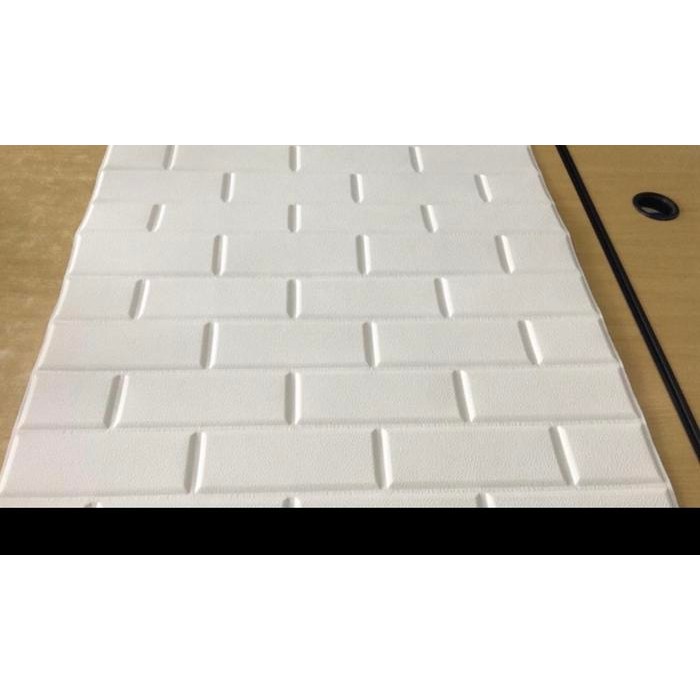 Jual New Wallpaper Sticker Foam 3D Bata Putih Permukaan Rapi Tekstur ...
