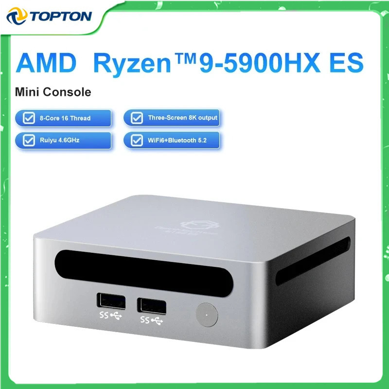 Jual 2024 Cheap Mini PC AMD Ryzen 9 5900HX ES Windows 11 Pro DDR4 ...