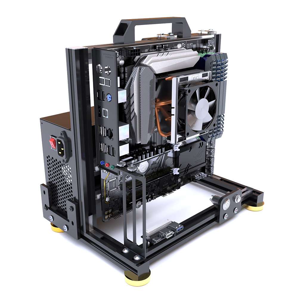 Jual Open Air Computer Case PC Test Bench ITX Chassis Aluminum Bracket ...