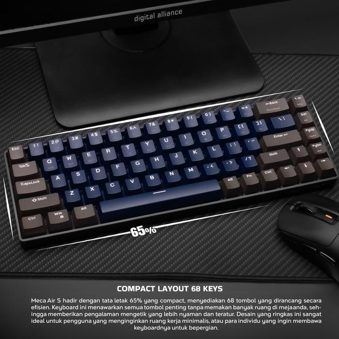 Jual (Expert) Keyboard Gaming Digital Alliance 65% Wireless Mechanical ...