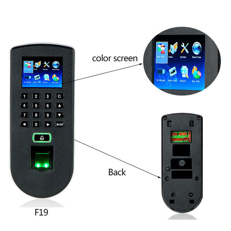 Jual F19 Linux System TCP/IP USB RS232 Fingerprint Time Attendance And ...