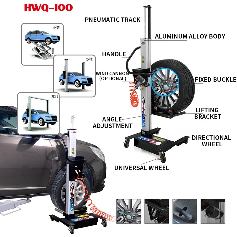 Jual Pneumatic Mobile Wheel Lifter Air Tire Lifting Cart For Tire ...