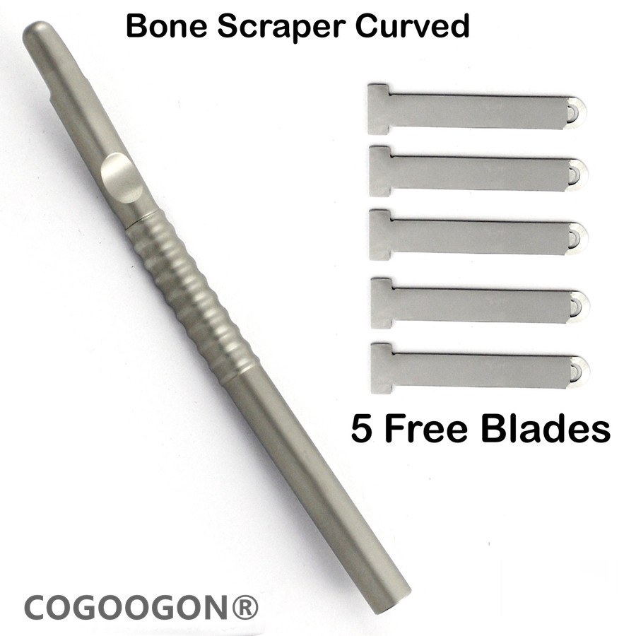 Jual COGOOGON Dental Implant Harvesting Bone Scraper Curved With 5 Free ...