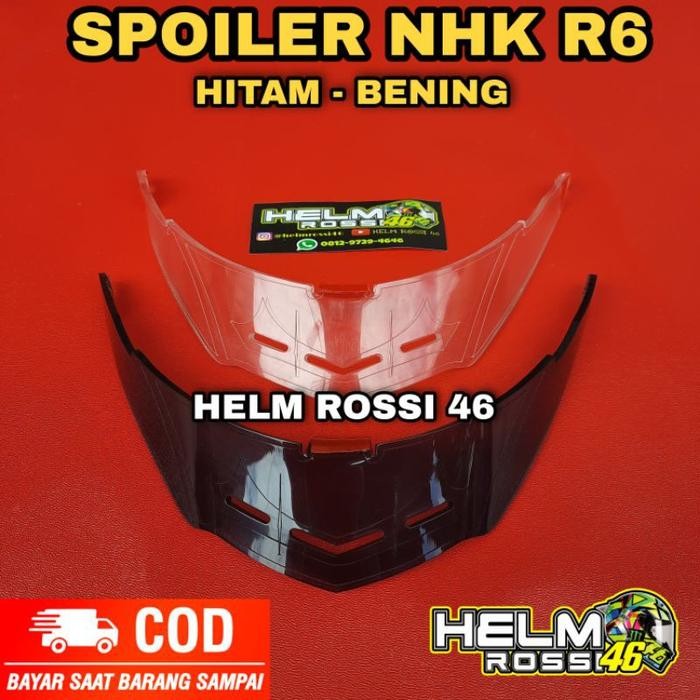 Jual (Allthebest) SPOILER NHK R6 - winglet NHK R6 hitam bening | Shopee ...
