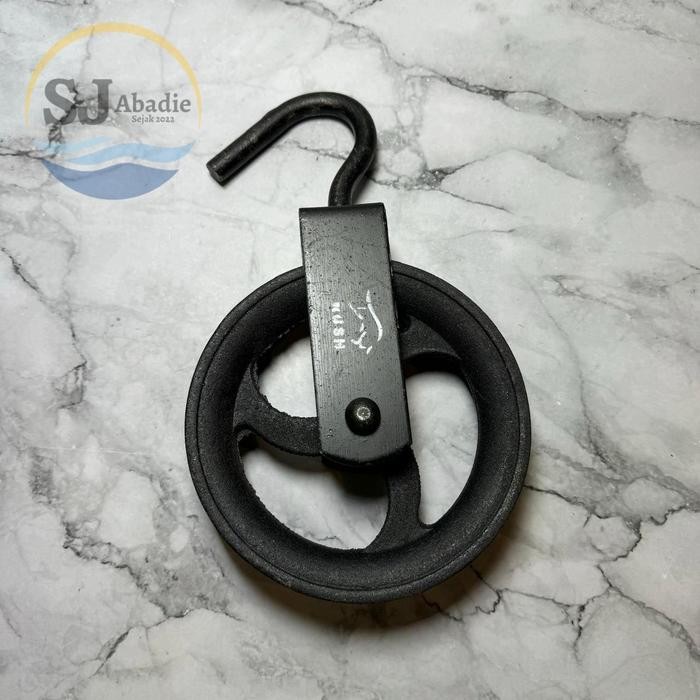 Jual RUSH Katrol Kerekan Besi Bulat Sumur Pulley Katrol Gantung 120 160 ...