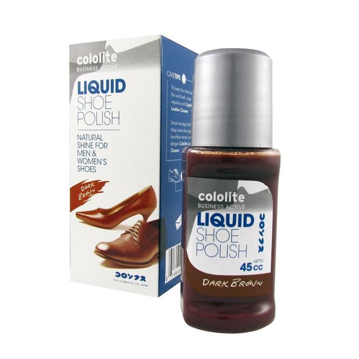 Jual Cololite Liquid Shoe Polish 45 cc Dark Brown | Shopee Indonesia