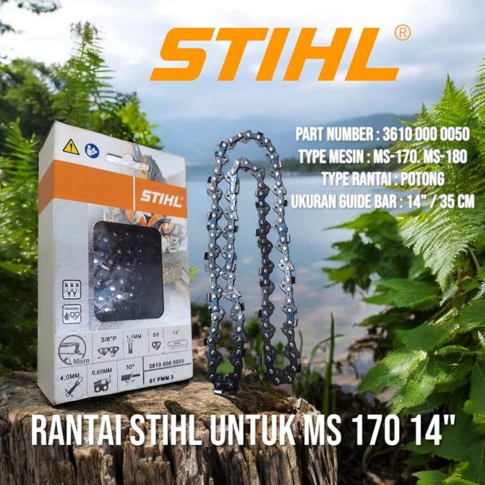 Jual Rantai Chainsaw STIHL MS 170 14 inch ORIGINAL Part Number : 3610 ...