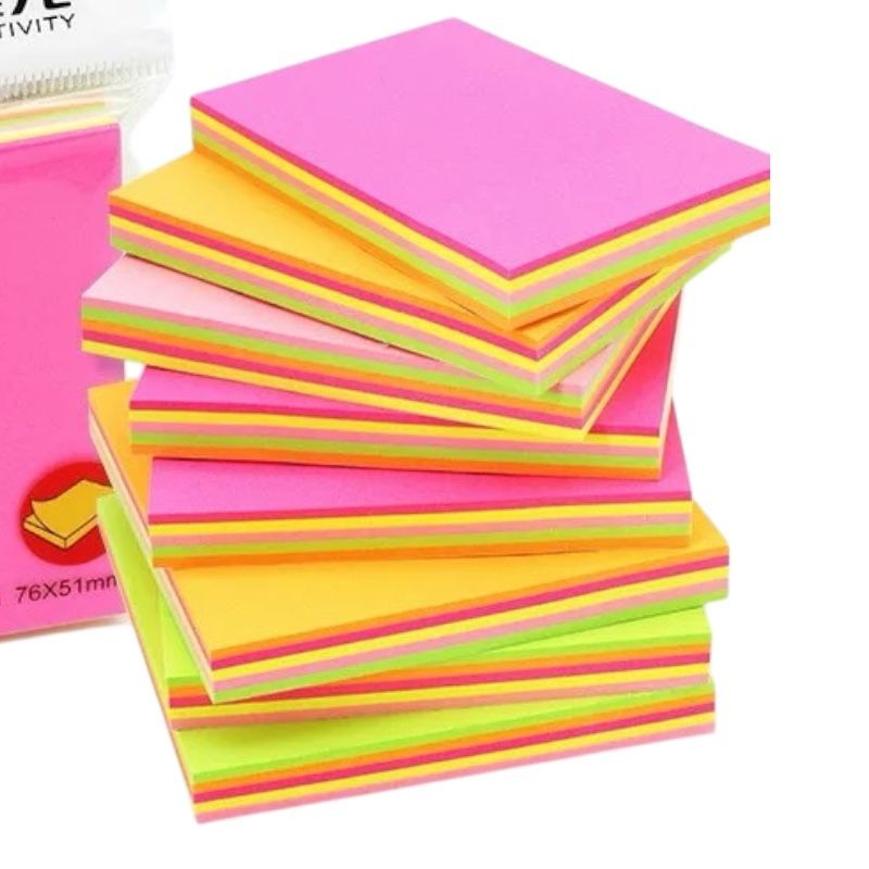 Jual Fancy Stick Note Memo 7,6 x 7,6 Cm Rainbow Isi 100 Lembar | Shopee ...