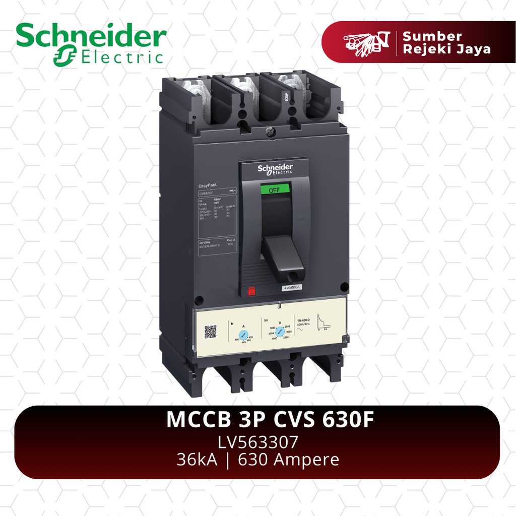 Schneider MCCB NFB Breaker CVS630F 3P 630A 36KA | TM630D LV5633G6:G44