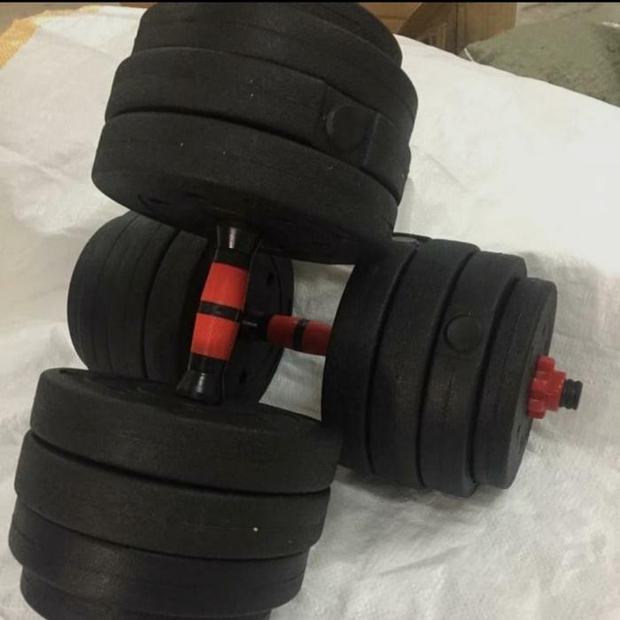 Jual dumbell set barbel set 10 kg pvc resin | Shopee Indonesia