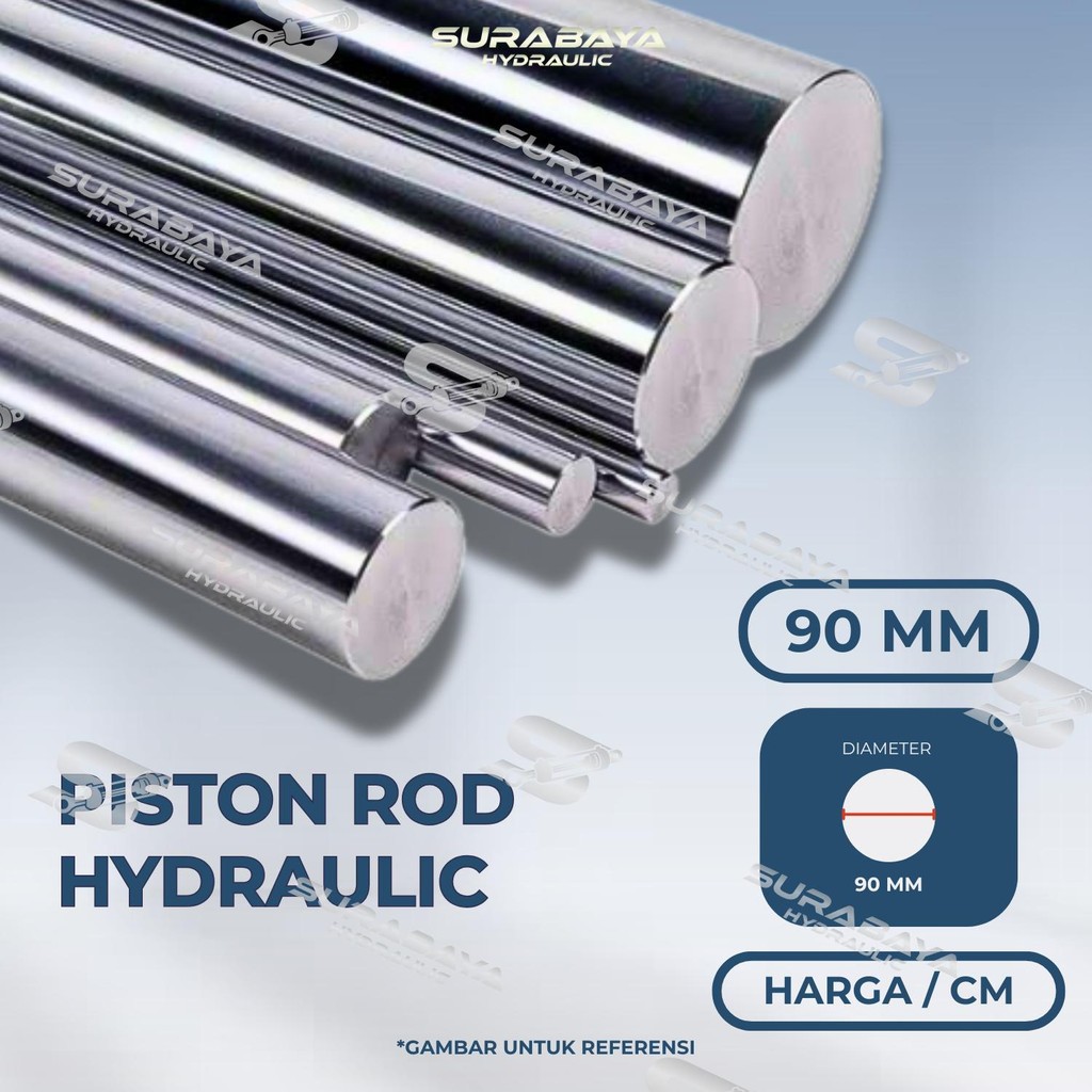 Jual Piston Rod Hydraulic 90 mm | As Hard Chrome Hidrolis diameter 90 ...