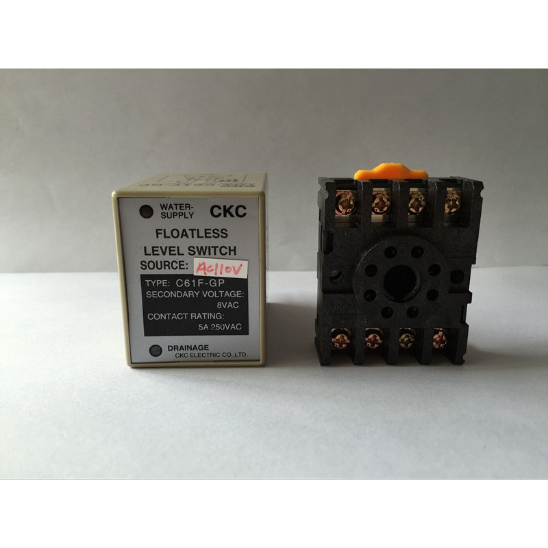 Jual C61F-GP 110VAC floatless level switch / relay with socket / base ...