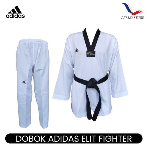 Jual DOBOK ADIDAS ELITE FIGHTER / UNIFORM TAEKWONDO / ADIDAS KERAH ...