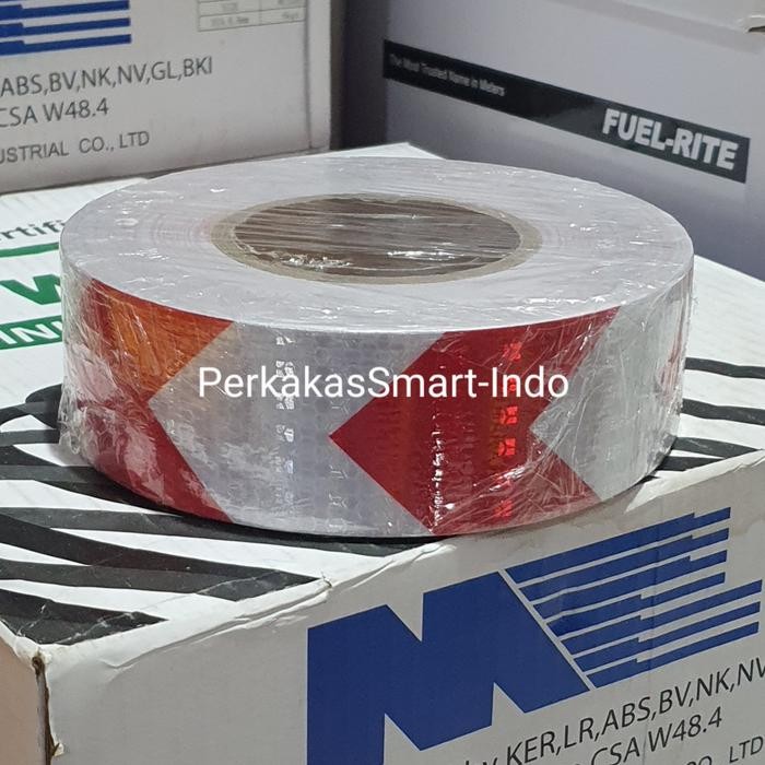 Jual Populer Stiker Panah Merah Putih 5Cm X 45 Meter Model 3M/Sticker ...