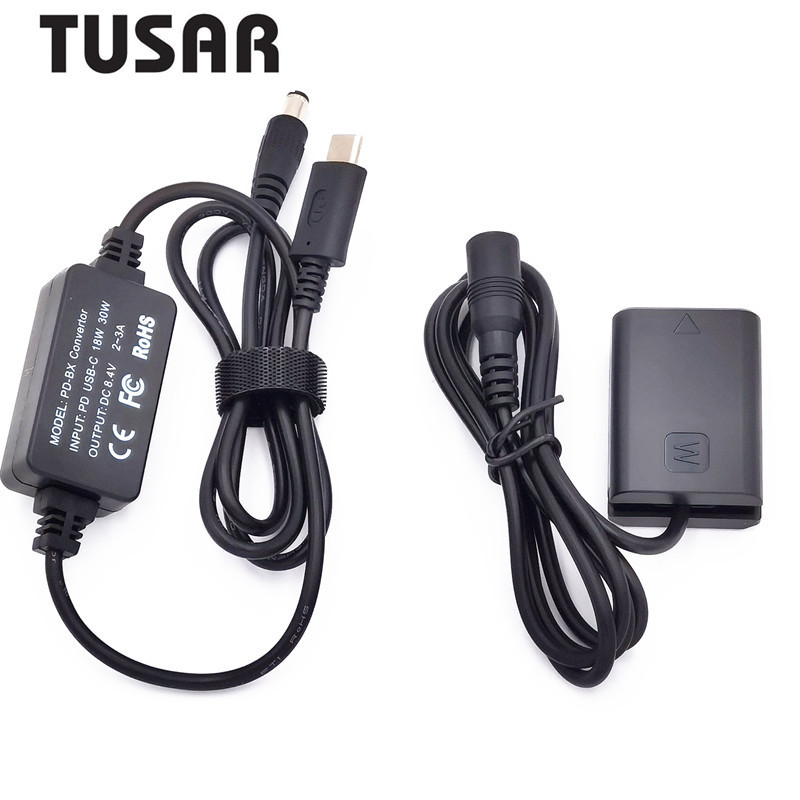 NP-FW50 Dummy Batterie + Câble USB 5V-8.4V AC-PW20 Pour Sony NEX, A7, A6000 Et Modèles Compatibles