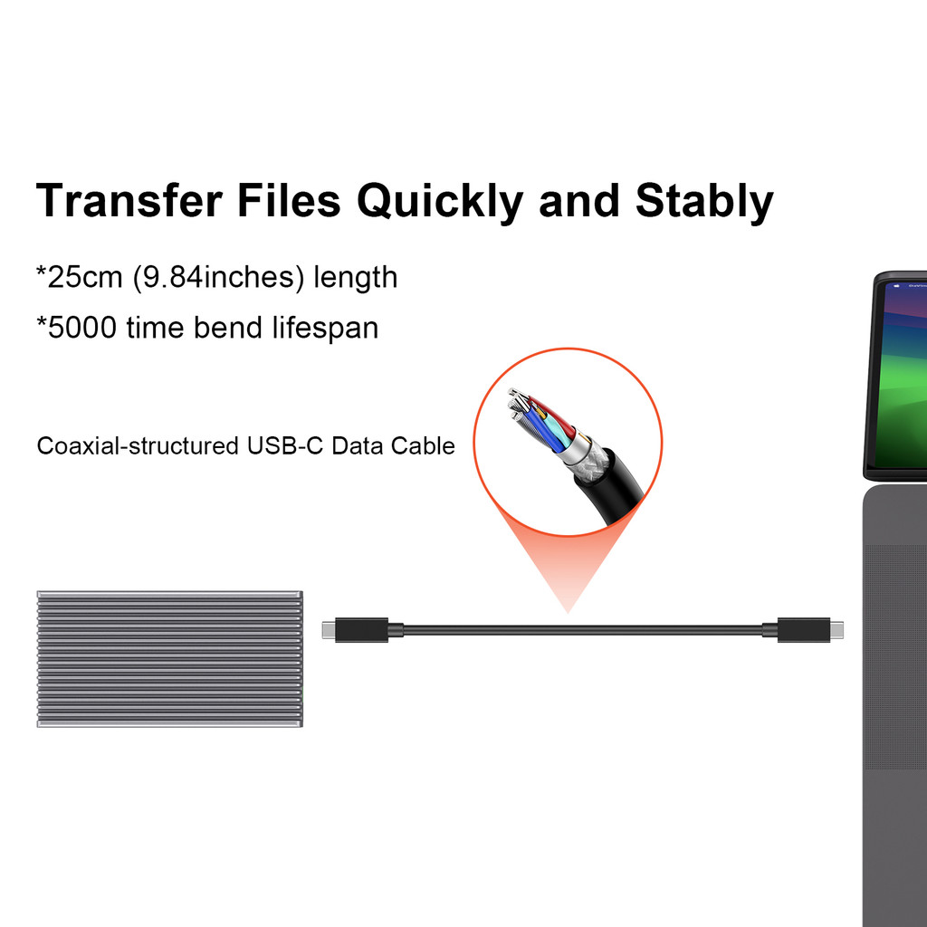 ACASIS 80 Gbps M.2 NVMe SSD-behuizing, met koelventilator, 80 Gbps Nvme Enclosure Compatibel met USB4 V2.0, MacBook Pro M4/M4 Pro en M4 Max, Mac mini M4 (TBU 501 PRO-EU