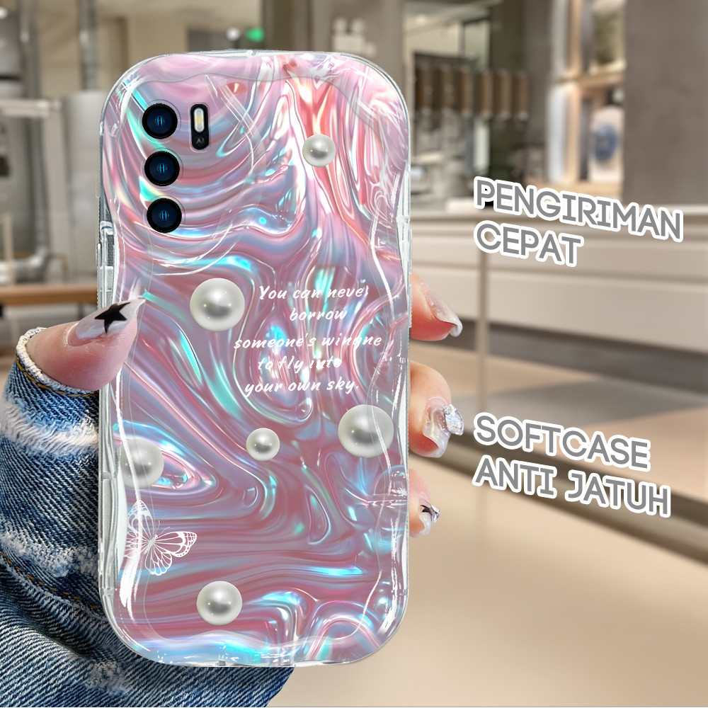 SCDMY Custodia Per Oppo A16/Oppo A16s Cover [2 Pezzi] Vetro Temperato, Trasparente Silicone