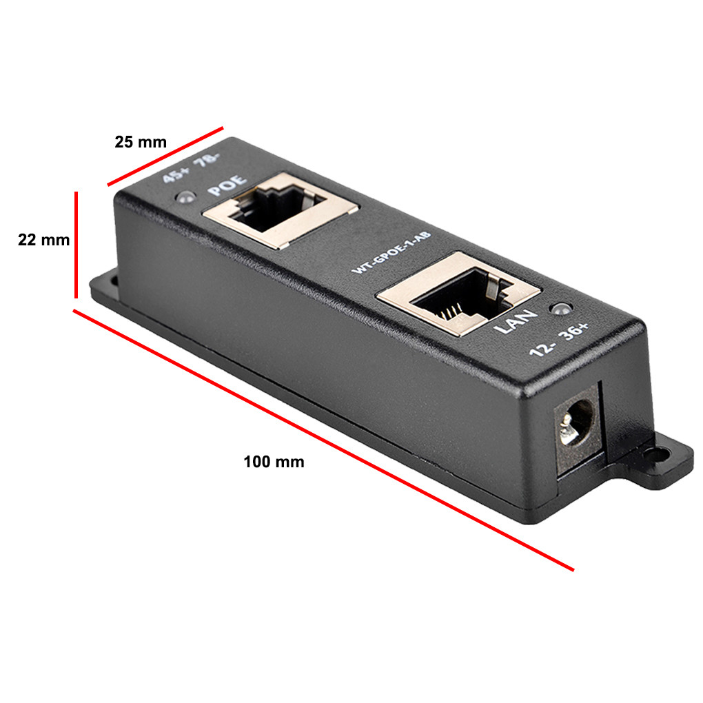 Jual Wall-mount Single Port Gigabit PoE Injector Passive 802.3af PoE++ ...