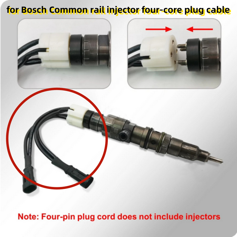 Jual PROMO 1PC 4 Pin CRIN Diesel Fuel Injector Connector Plug Wirng ...