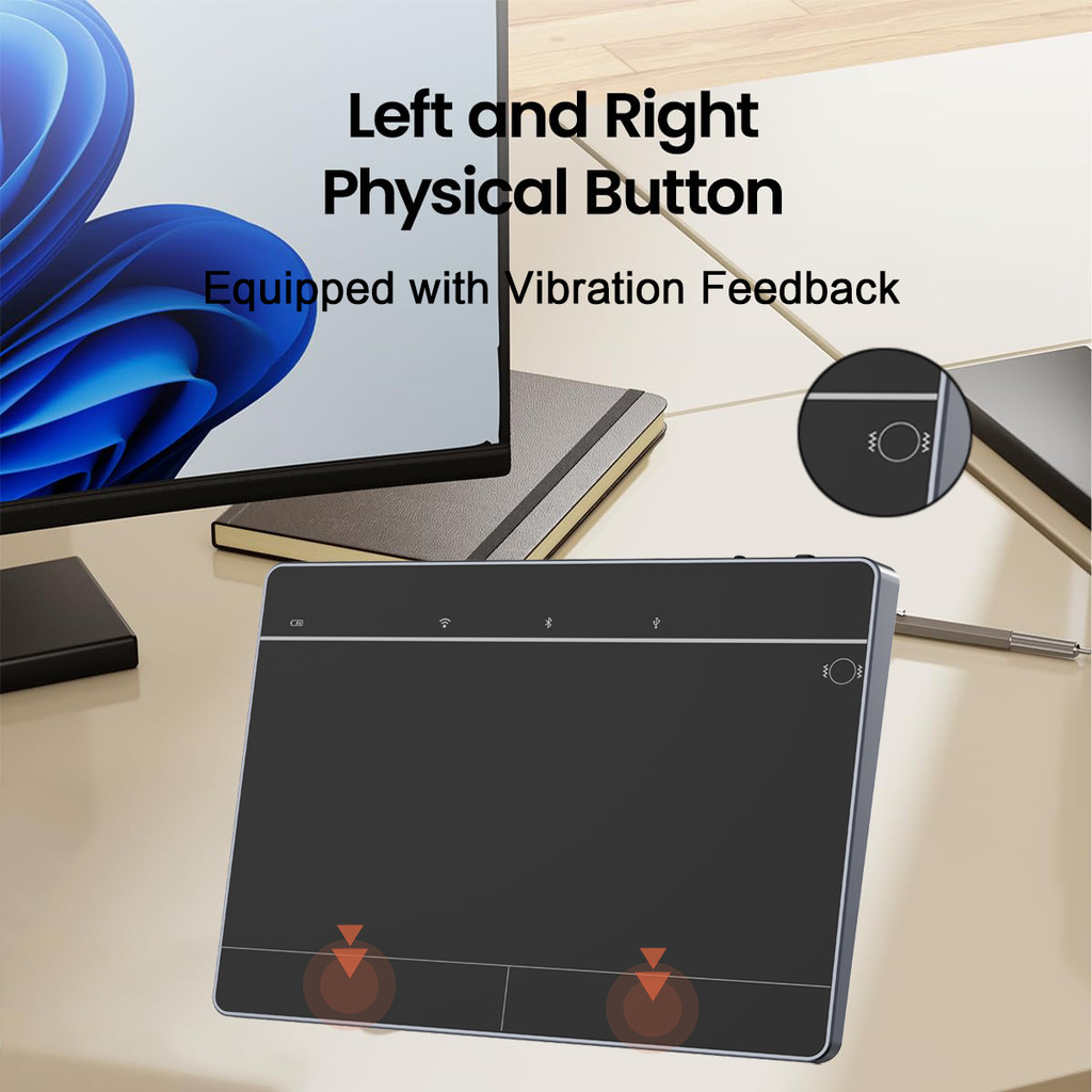 Jual JOMAA Rechargeable Bluetooth Touchpad USB Wireless/Wired Trackpad ...