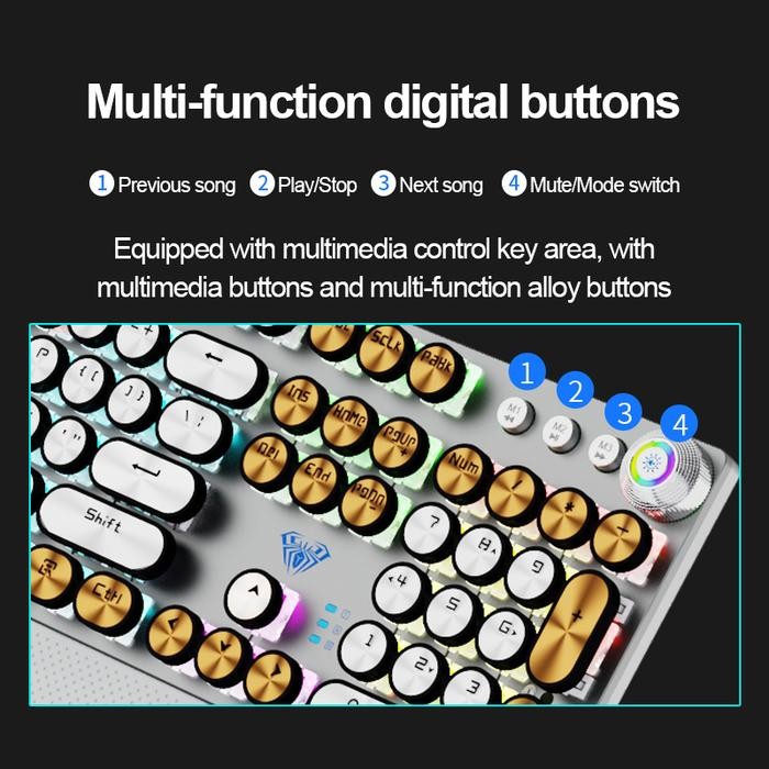 Jual (Expert) Keyboard Gaming Multimedia Mechanical AULA F2088 CDkeyc ...