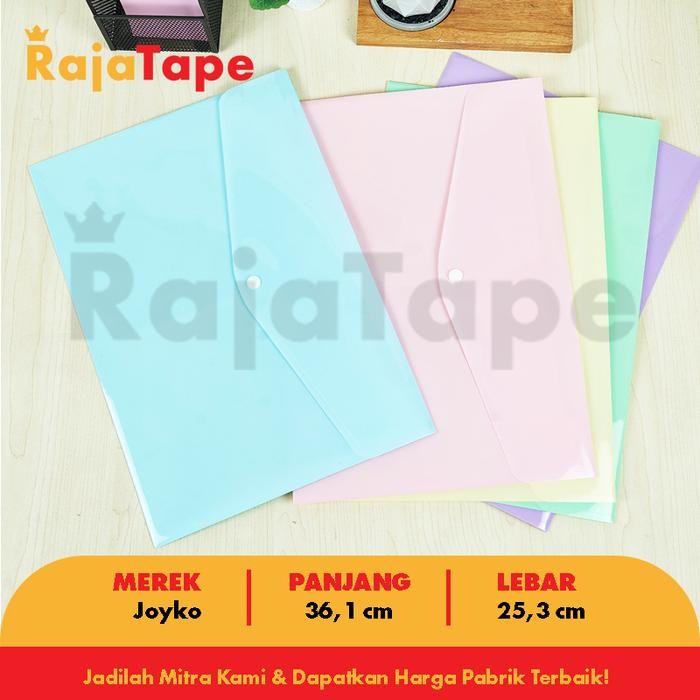 Jual Folder Dokumen / Map / Data bag F4 Joyko Pastel Color (RAJA TAPE ...