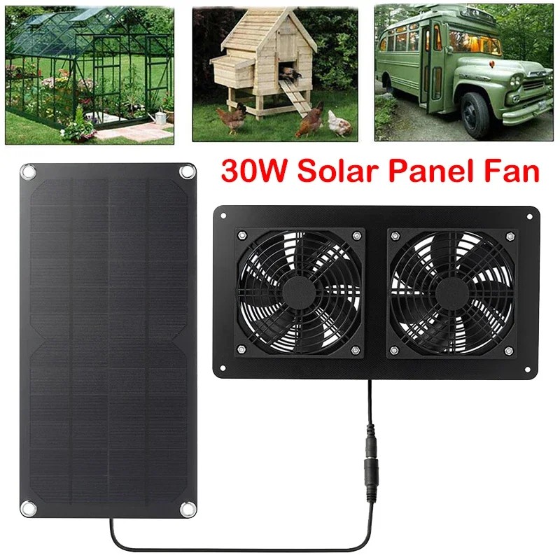 Jual 30W 12V Solar Exhaust Fan 6 Inch Mini Ventilator Solar Panel ...