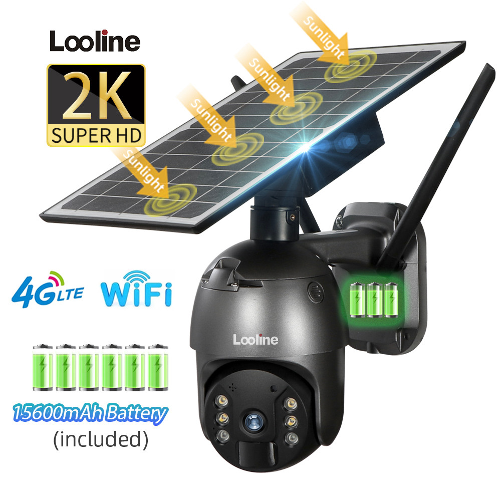 Jual 2K Solar 4G Sim Card Cameras Wireless Outdoor 360° View Pan Tilt ...