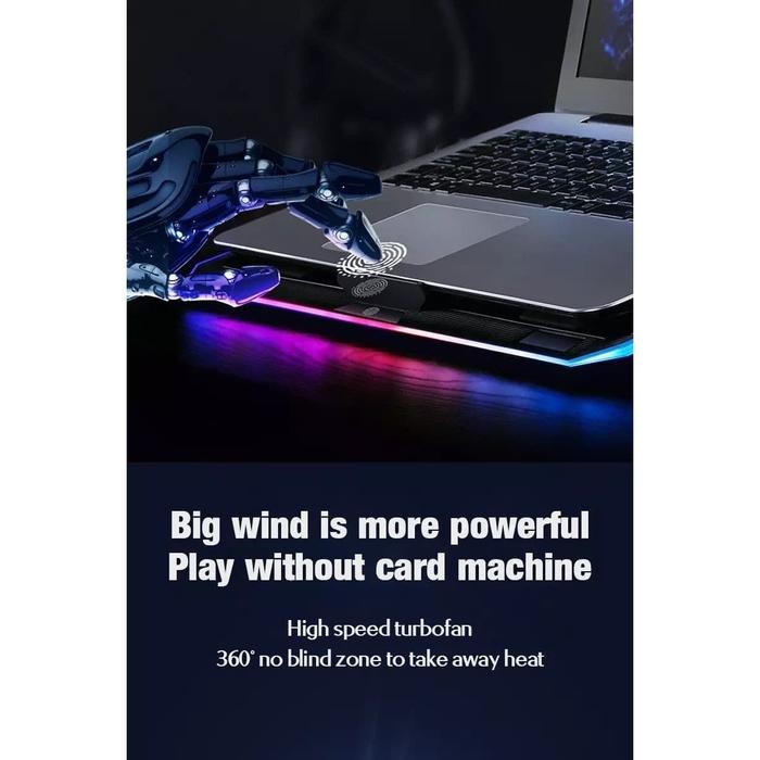 Jual Cooling Pad Gaming Rgb Coldplayer Gx80 Touch Screen For 17 Inch ...