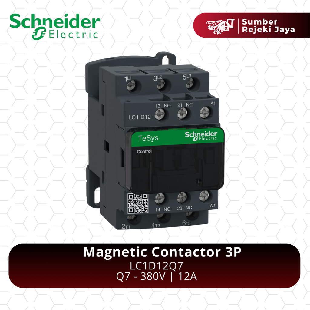 Schneider Kontaktor LC1D12Q7 3P 12A 380VAC 380V | magnetic contactor | Q7