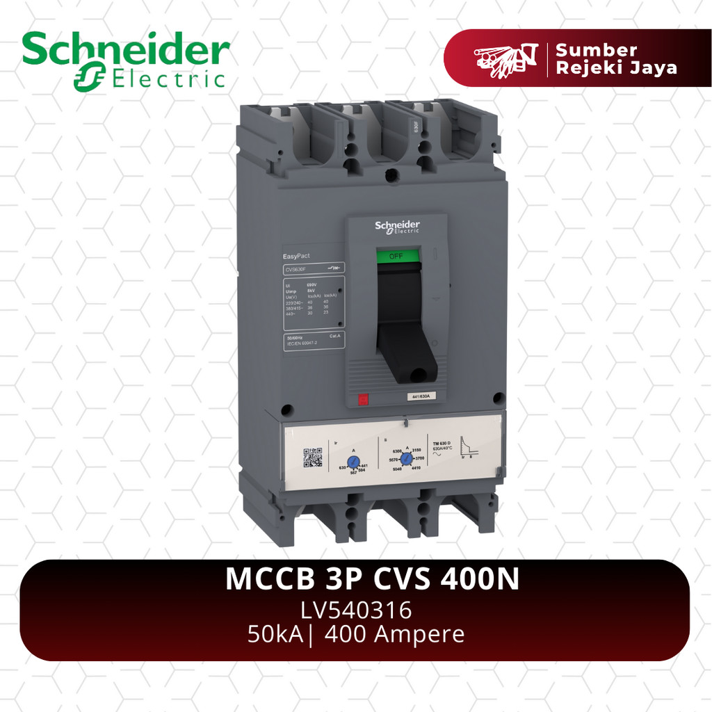 Schneider MCCB NFB Breaker CVS400N 3P 400A 50kA | TM400D LV540306