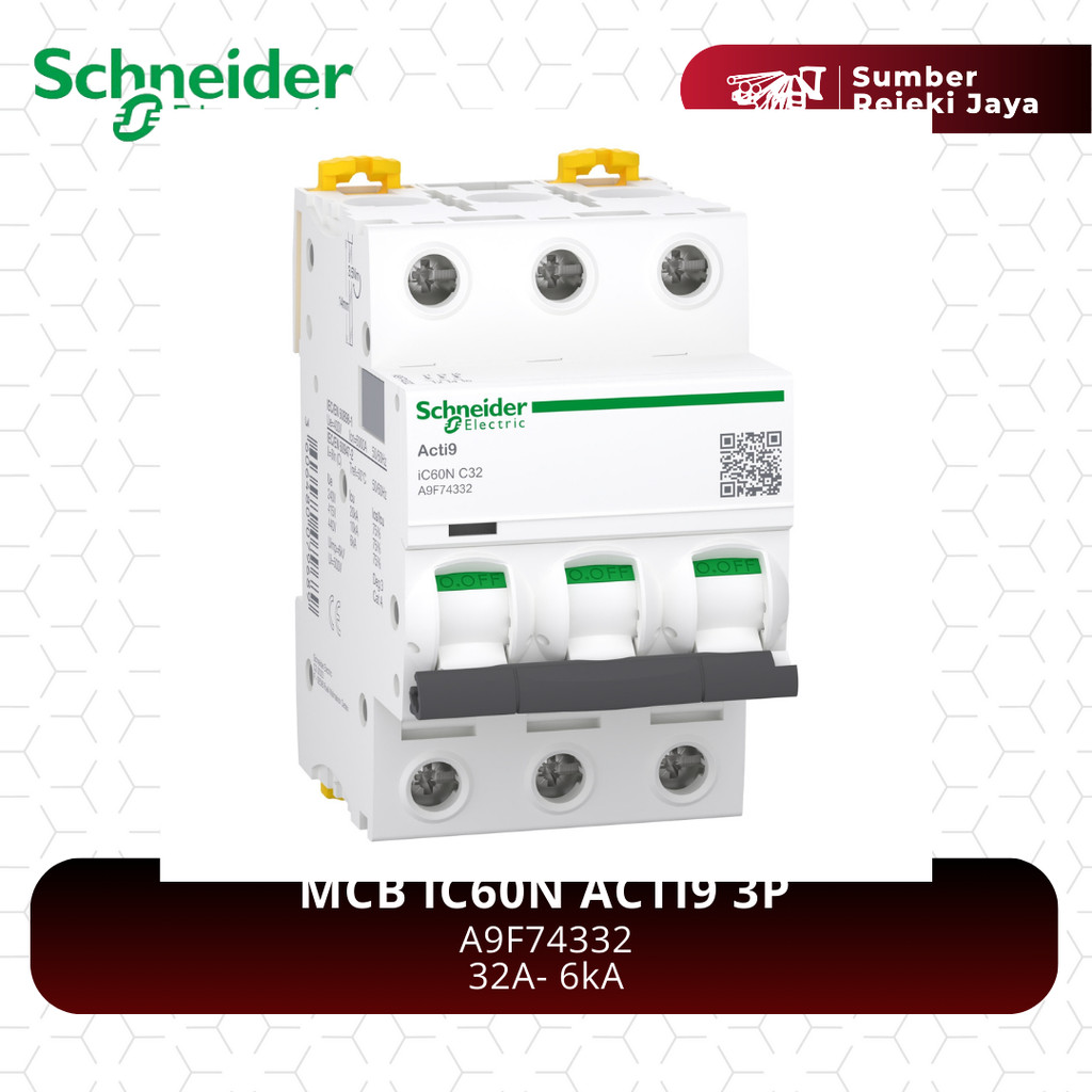 Schneider MCB IC60N ACTI9 3P 32A 6kA | A9F74332 