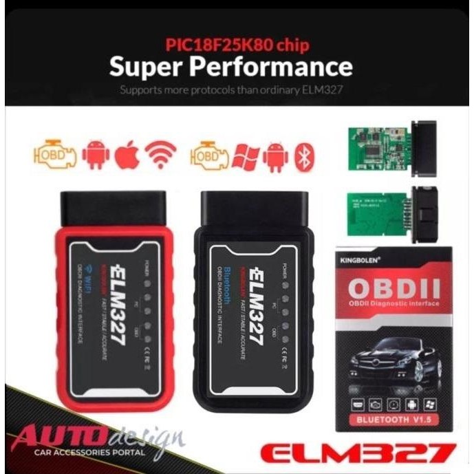 Jual Original Chip V1.5 / Car Diagnostic OBD II/OBD2 ELM327 Bluetooth ...