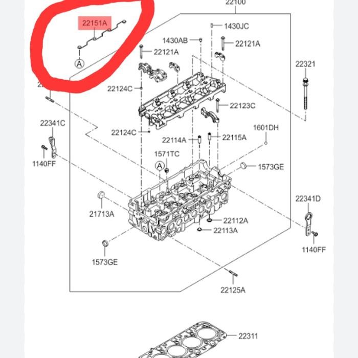 Jual Gasket Injector Hyundai H1 Diesel Tipe Mesin A2 Asli | Shopee ...