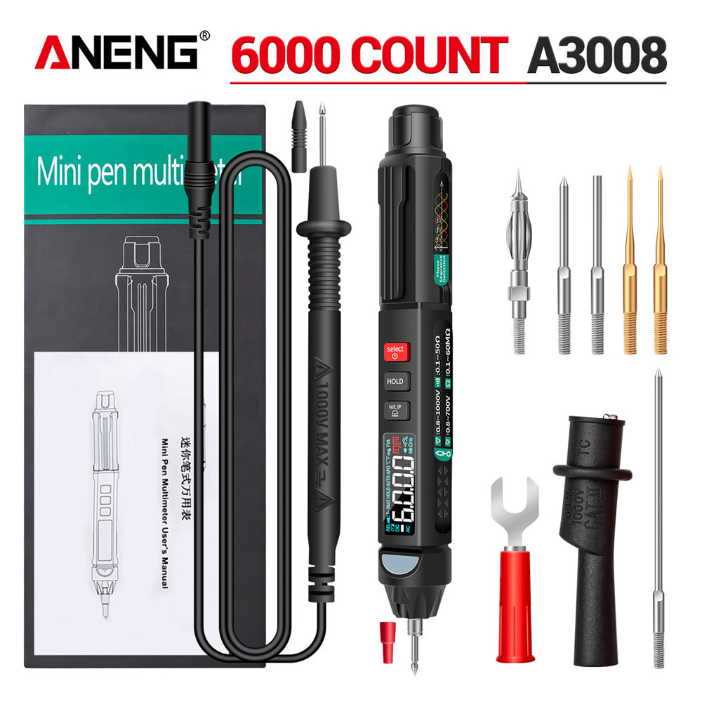 Jual ANENG A3008 Penguji Pena Sensor Cerdas Otomatis Multimeter Digital ...
