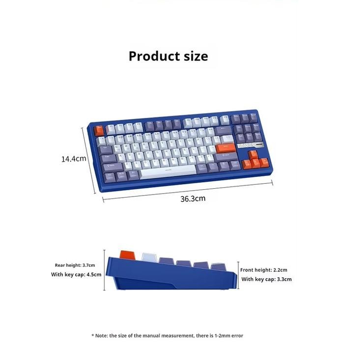 Jual Ajazz Qs87 Rgb Triple Connection Erry File Keyboard Meanikal ...