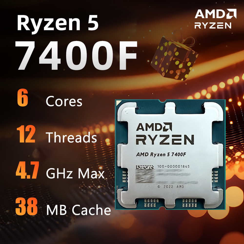 Jual AMD Ryzen 5 7400F CPU R5 7400F 4.7GHz 6-Core 12-Thread 38MB Cache ...