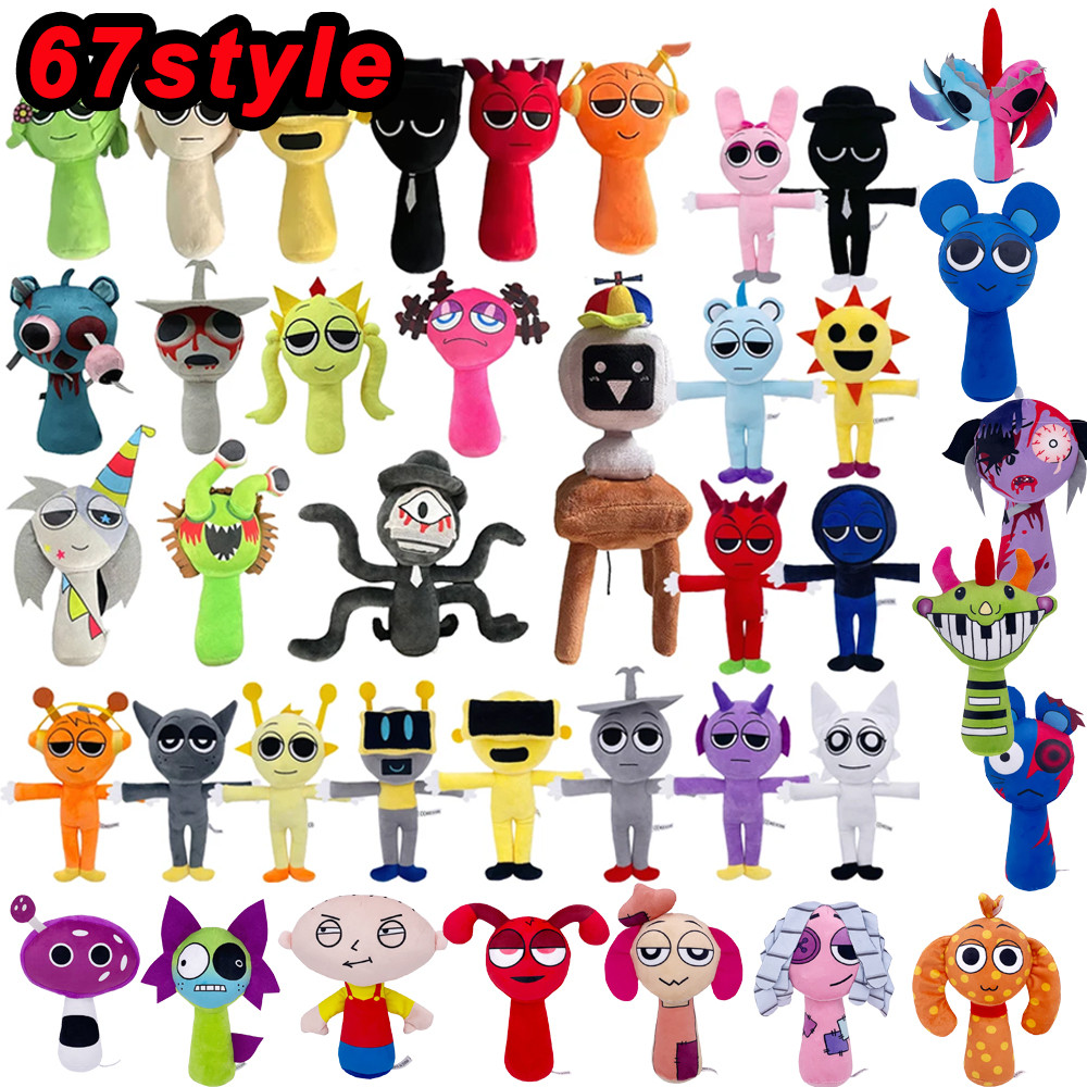 Jual 67Styles Sprunki Plush Toys Sprunki Incredibox Plush Doll Sprunki ...