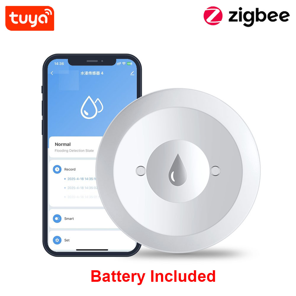 Jual Tuya ZigBee Smart Water Sensor Leak Detector Flood Water Leakage ...