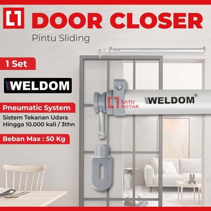 Jual Weldom Rail Door Closer Sliding Rel Penutup Pintu Geser Otomatis ...