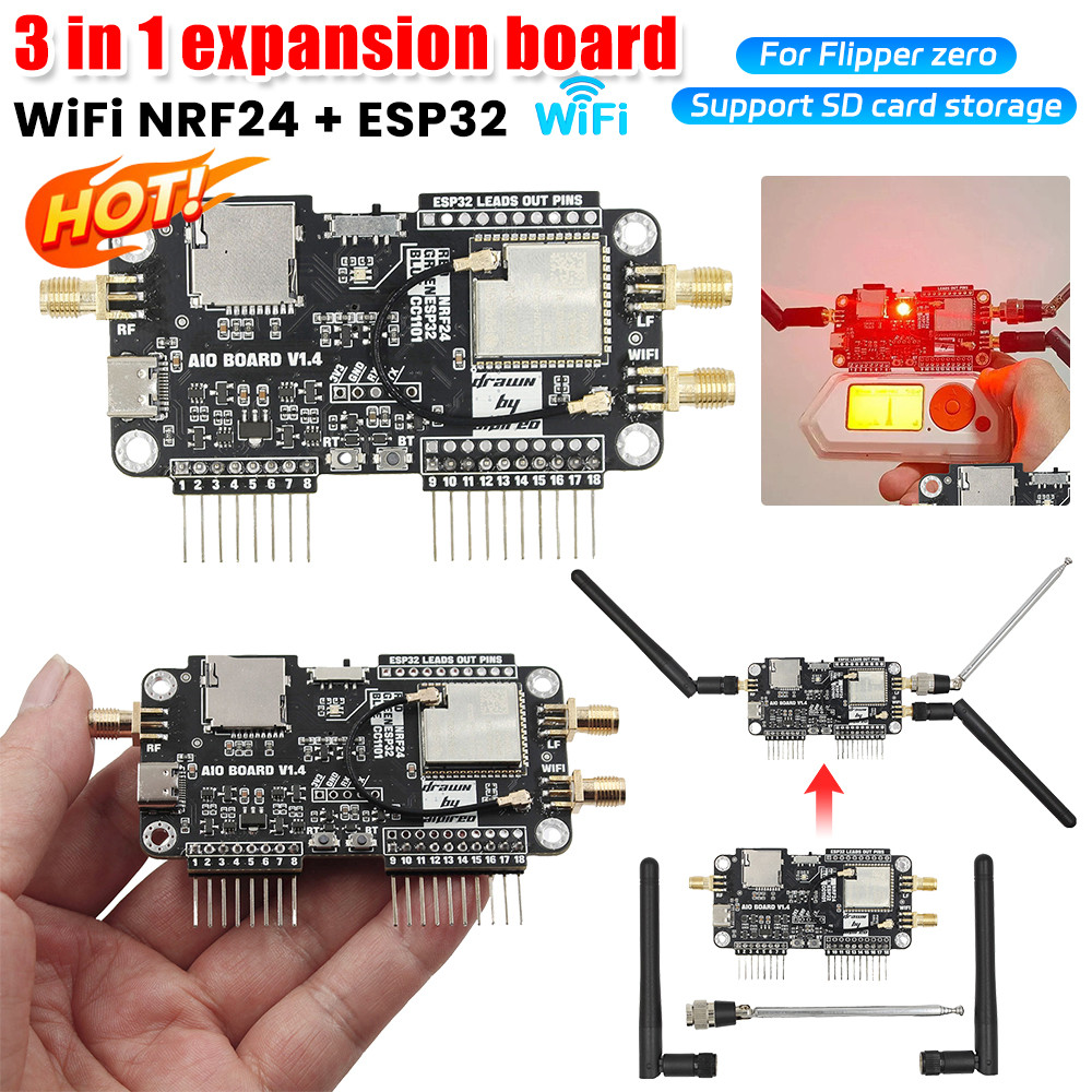 Jual For Flipper Zero Multiboard Expansion Board 3 in 1 2.4G Module ...