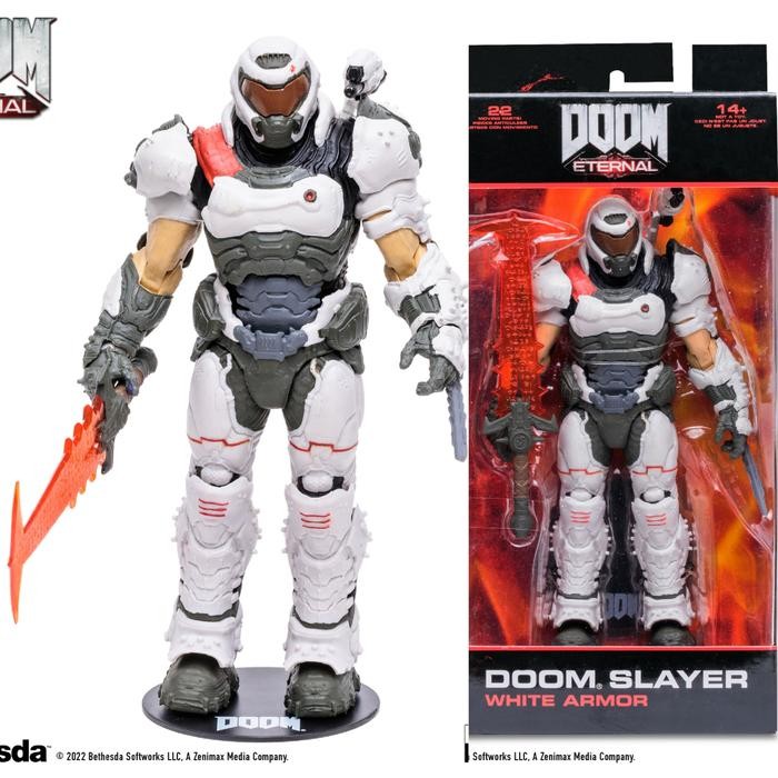 Jual mcfarlane doom slayer white armor astro slayer skin doom eternal ...