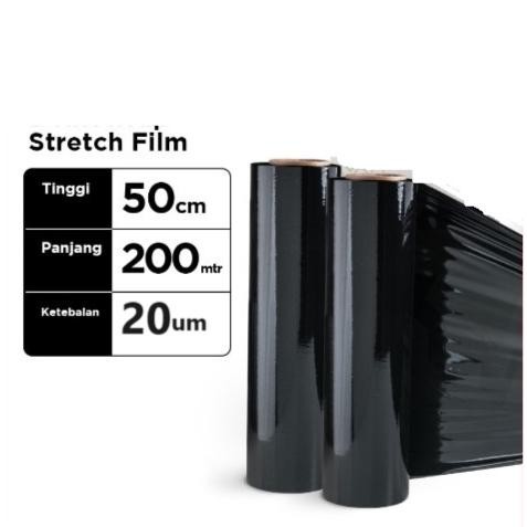Jual plastik wrapping hitam 50cm x 200m termurah | Shopee Indonesia