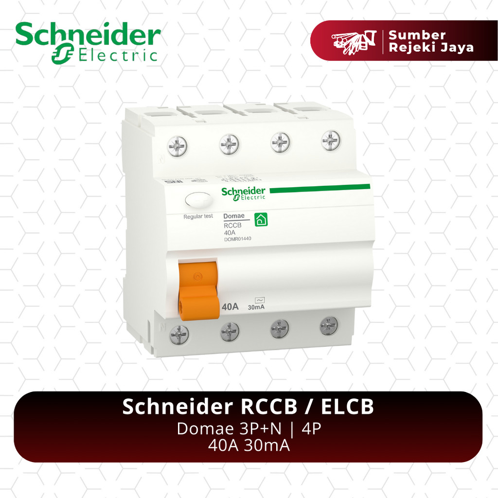 Schneider RCCB / ELC Domae 3P+N | 4P | 40A 30mA