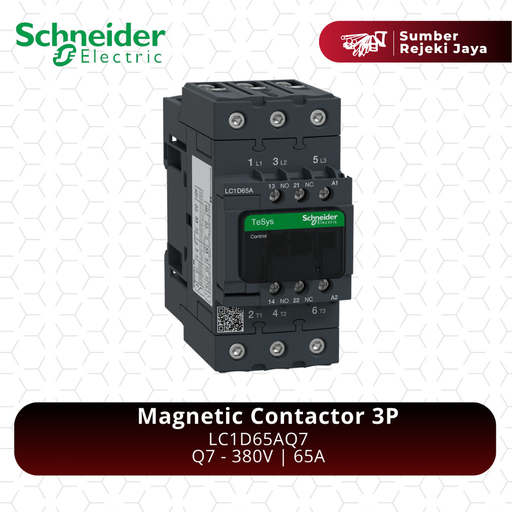 Schneider Kontaktor LC1D65Q7 3P 65A 380VAC 380V | magnetic contactor | Q7
