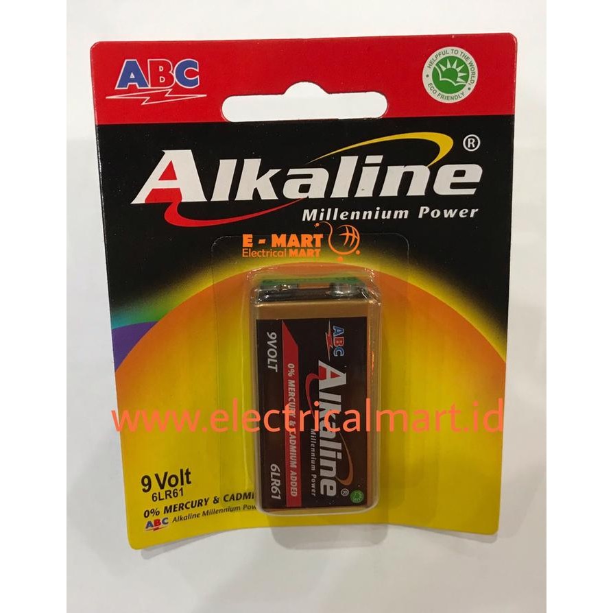 Jual ABC ALKALINE BATTERY KOTAK 9V / BATERAI 9V/ BATRAI KOTAK ABC ...